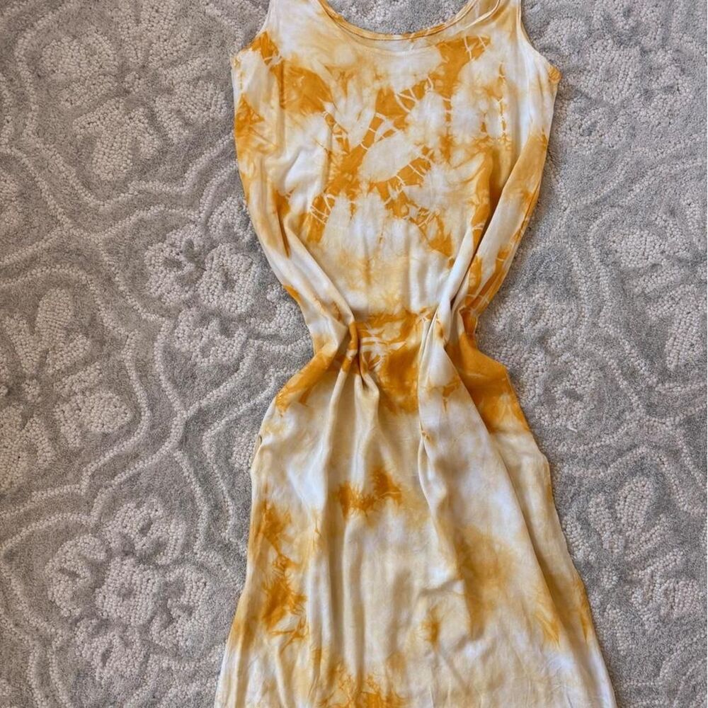 Yellow Tie-dye Beach Coverup